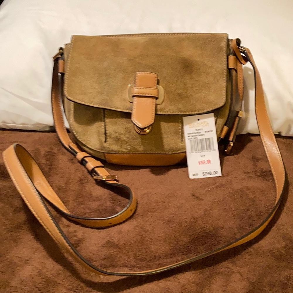 Micheal kors Brown/Leather/ Suede Crossbody